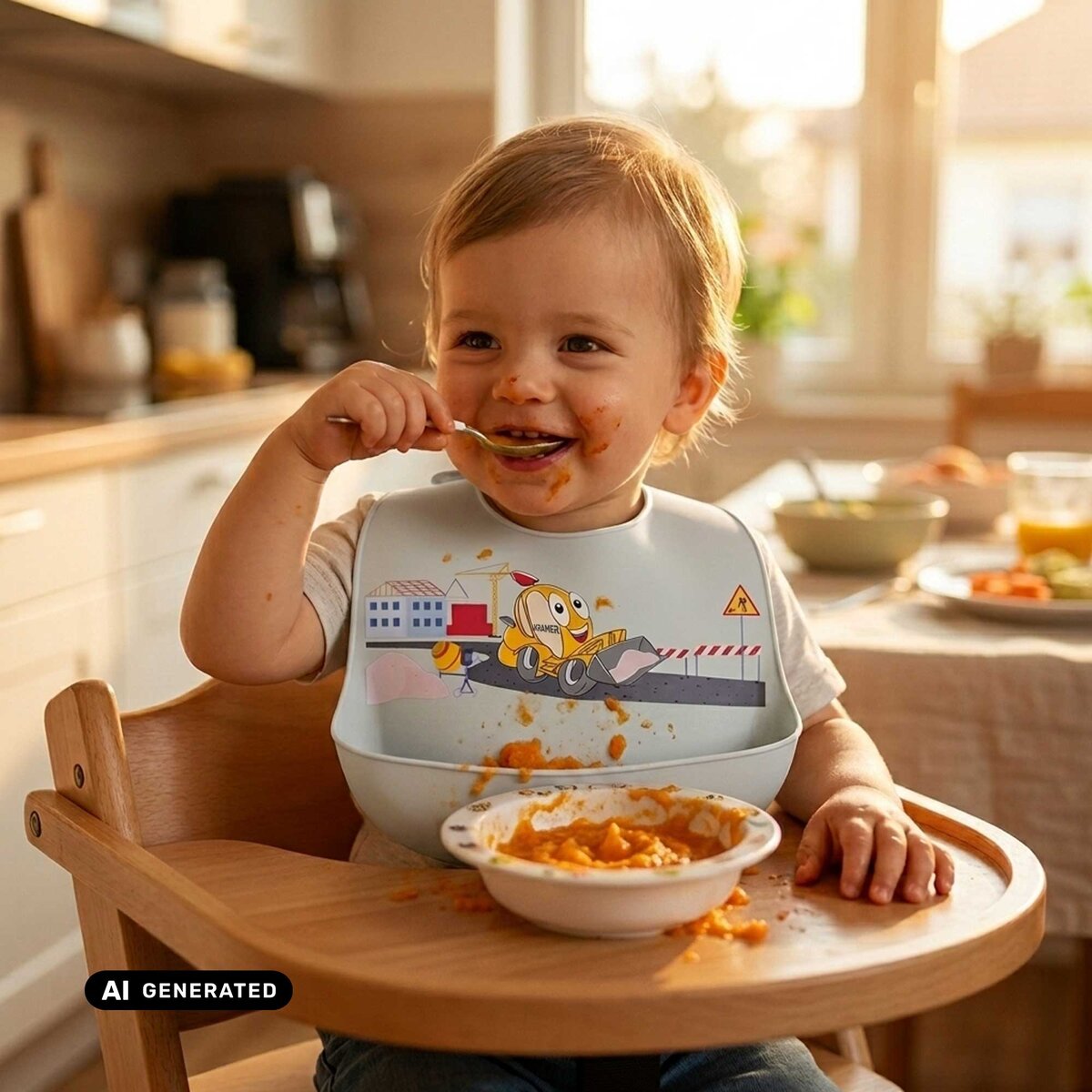Lätzchen mit Auffangschale
